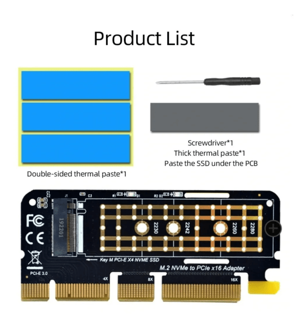 Adaptador M.2 A Pcie X4 X8 X16 Soporta Disco Ssd Nvme Mkey - Imagen 6