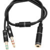 Cable Divisor Audio 3.5mm Audífonos micrófono (2 a 1)