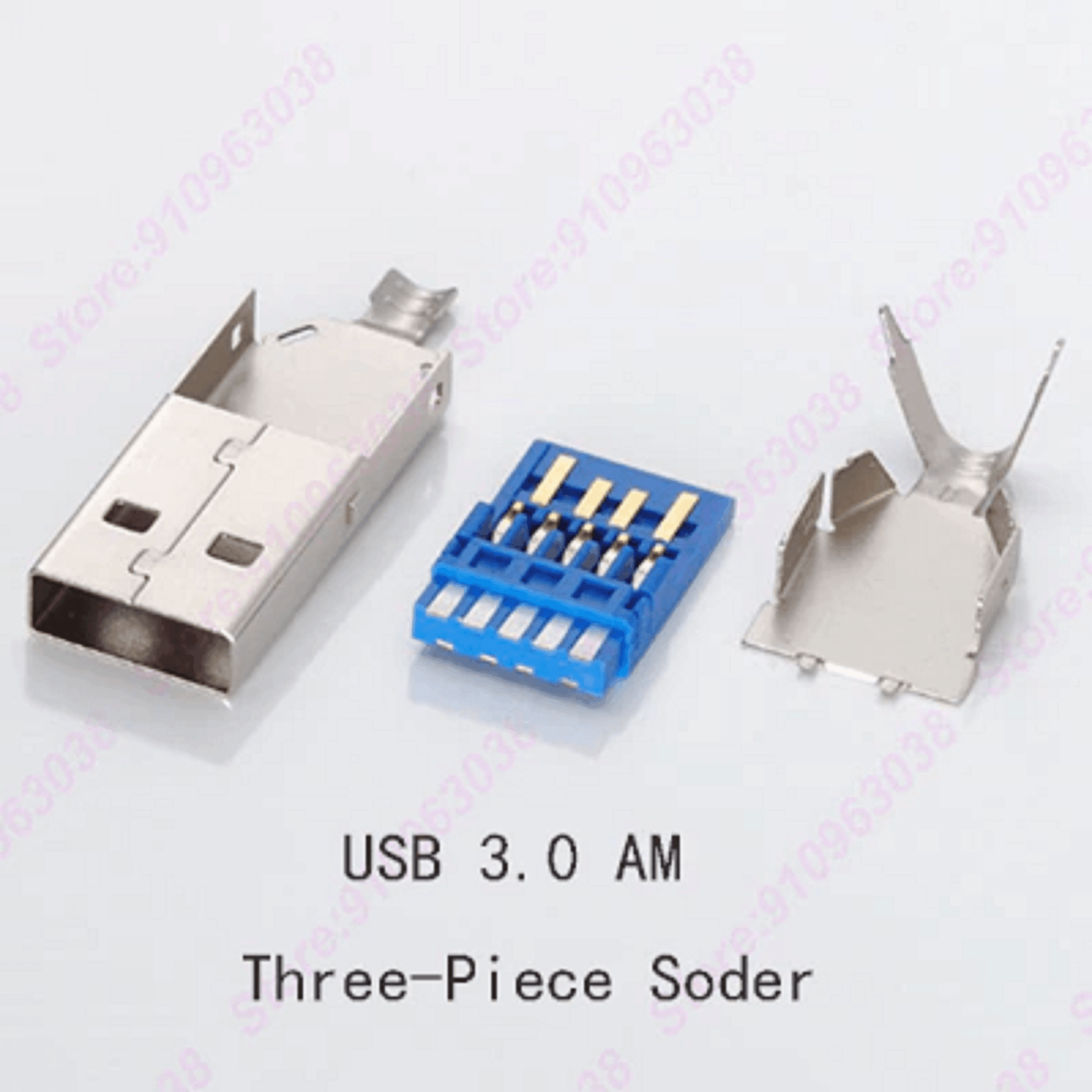 Conector Usb 3.0 Para Soldar (9 Pines) Metalico