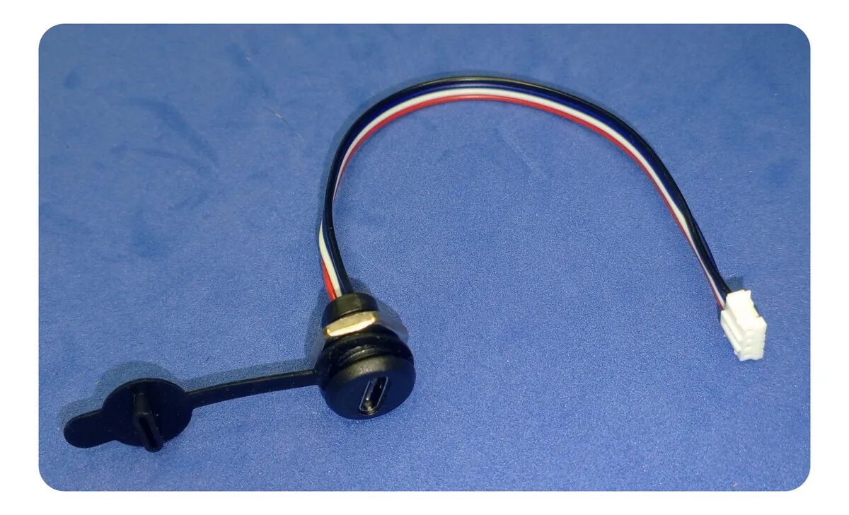 Conector Usb Tipo C Hembra Para Empotrar Con Cable - Imagen 2